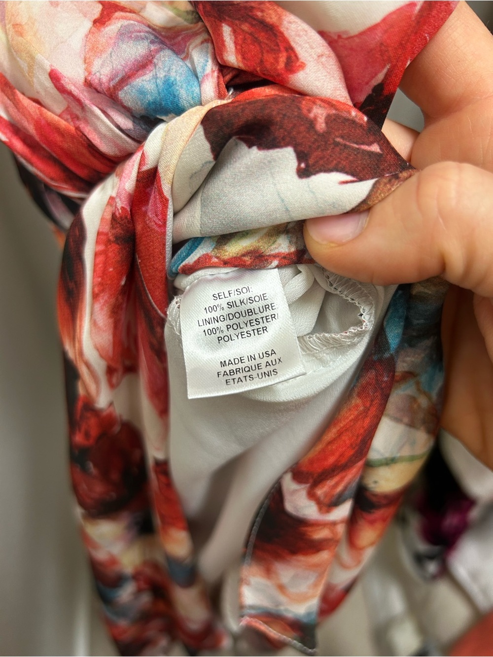 Haute Hippie, 100% silk, ivory/multicolor floral, asymmetric hem dress - Picture 7 of 9